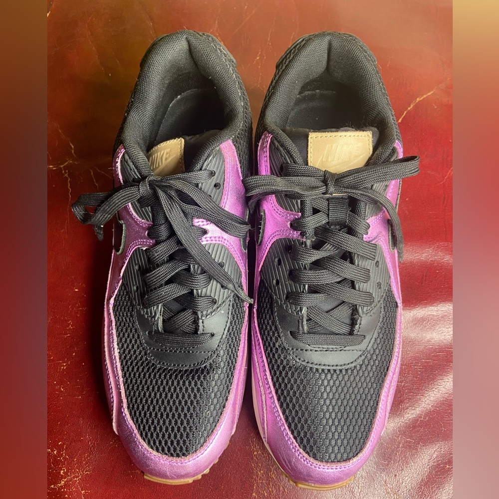 Metallic Purple Nike Air Max Sneakers Size 9 - Picture 3 of 4